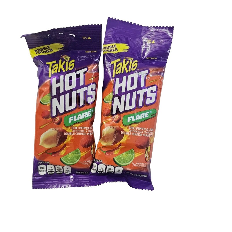 Takis Hot Nuts Flake, Double Crunch,Peanuts