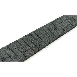 Rubberific Premium Rubber Angled Terracotta Landscape Edging - 4 ft. Long, 3.5 in. High 4 in. Deep (2, Gray)