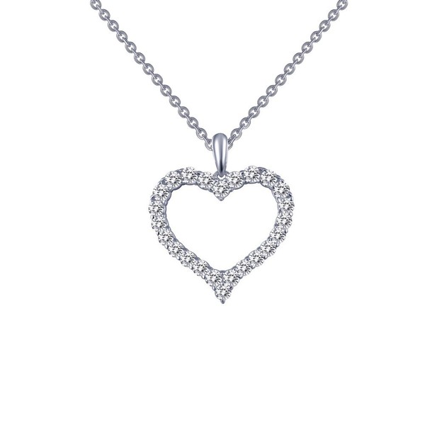 Lafonn Classic Sterling Silver Platinum Plated Lassire Simulated Diamond Necklace
