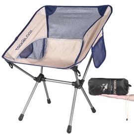 TREKOLOGY YIZI GO Camping Chair – Compact, Foldable, Lightweight 0.9 kg, 136 kg Capacity, Durable Aluminum, Quick Setup, Superior Support, Ideal for Backpacking, Beach, and Outdoor Adventures (White)