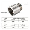 sourcing map Stainless Steel Extension Pipe Fitting 20mm G1/2 Female