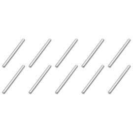 QUARKZMAN 2 mm x 45 mm Cylinder Pins Stainless Steel x 100 Pieces Shelf Holder Supports Pins Rod Fasteners for Mechanical Industry Fixings [Silver Tone]