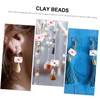 KONTONTY 100pcs Playing Card Clay Beads Lightweight Spacer Charms for