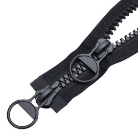 Plastic 2-Way Zip 100 cm #10 Large Separable Black Zip for Coat Down Jacket Jackets TXZWJZ