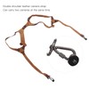 Universal Leather Camera Shoulder Strap Adjustable Belt DSLR Camera Double