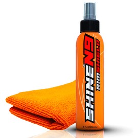 ShineN9 Rim Shield – 8 oz Rim Protector for Glossy Rims – Includes 300 GSM Microfiber Applicator Cloth – Long Lasting Rim Coating for Brake Dust, Dirt, Grime, Salt – Easy to Apply