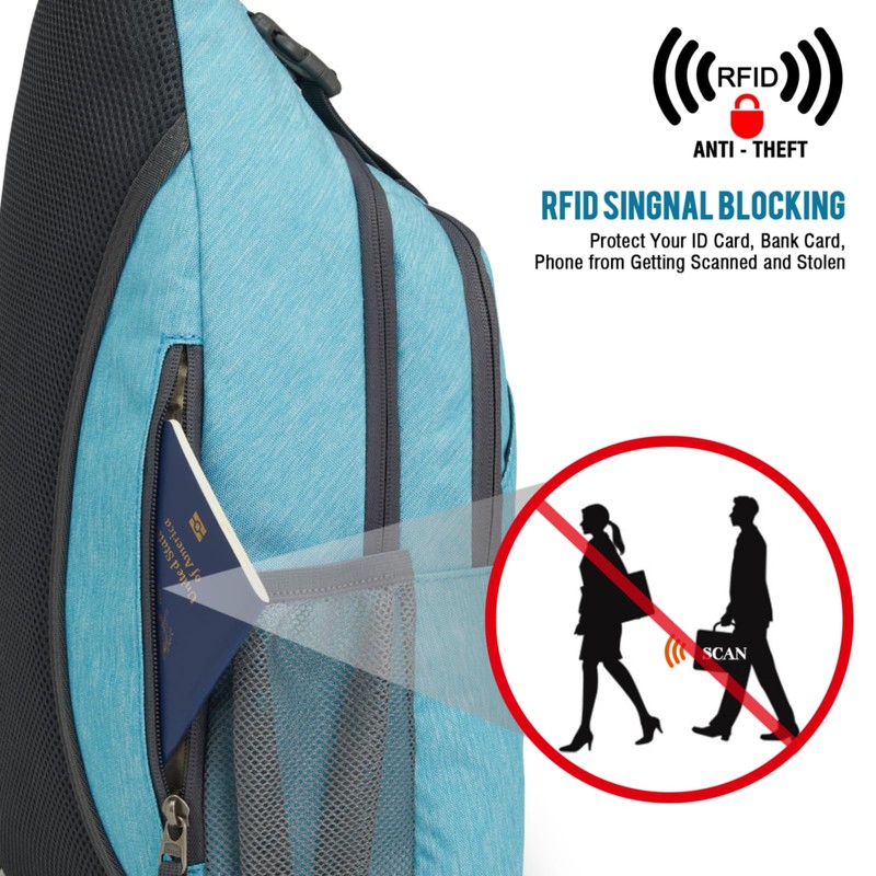 G4Free Sling Bag RFID Blocking Sling Backpack Crossbody Chest Bag