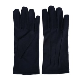 JISEN Men Police Formal Tuxedo Honor Guard Parade Nylon Cotton Gloves 26cm Black