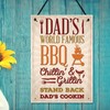RED OCEAN Dad's BBQ Barbeque Hanging Shed SummerHouse Sign Garden