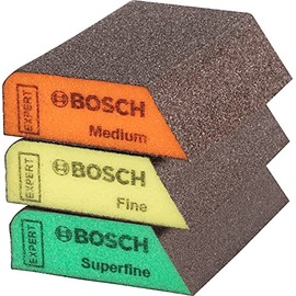 Bosch Professional 3x Expert S470 Combi Blocks (69 x 97 x 26 mm, Grade Medium/Fine/Superfine, Accessories Hand Sanding)