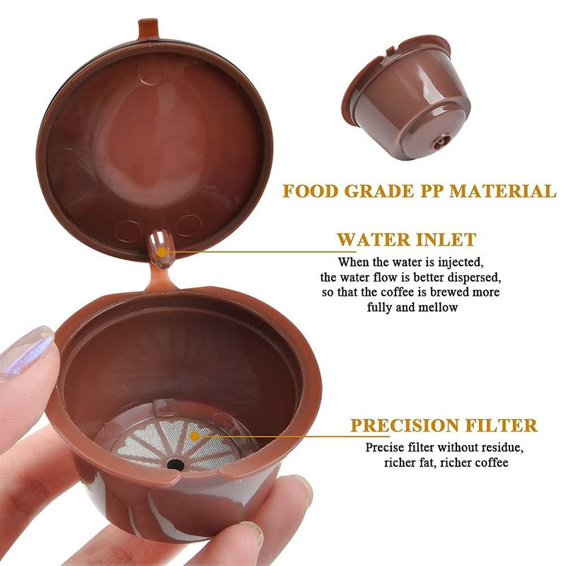 FOROREH 3Pcs Dolce Gusto Coffee Reusable Refillable Pods, Dolce Gusto