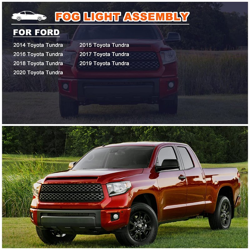 Nixon Offroad Fog Light Set for 2008-2017 Toyota Sequoia w/Bulbs