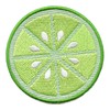 Lime Slice Round Patch Fresh Cut Citrus Embroidered Iron On