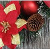 tinsel time 40cm Traditional Christmas Pine Wreath with Baubles, Assorted