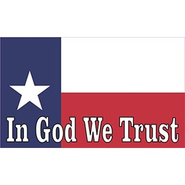 StickerTalk in God We Trust Texas Flag Vinyl Sticker, 5 inches by 3 inches