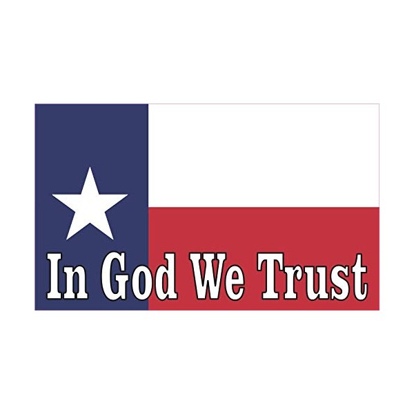 StickerTalk in God We Trust Texas Flag Vinyl Sticker, 5