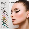 Delineador Retráctil Ojos Bissu Larga Duración Kit 8 Tonos
