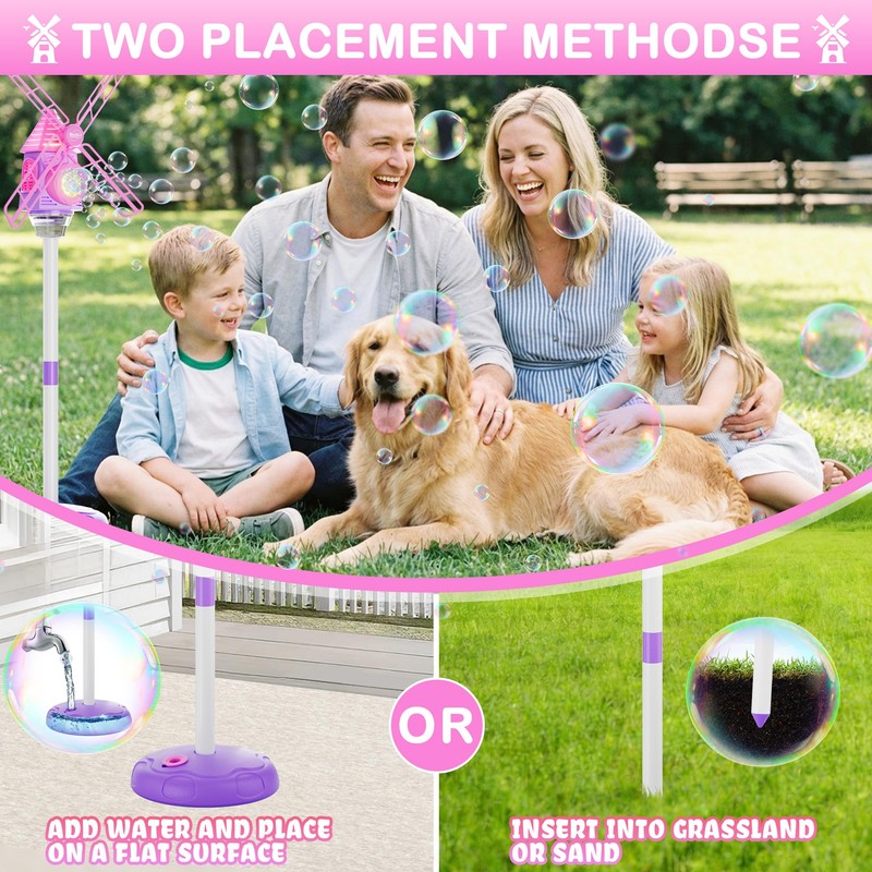 Belemar Windmill Bubble Machine for Kids, Summer Pool Party Bubble