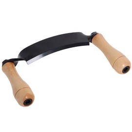 Draw Shave Knife, 8in Curved Draw Knife, Curved Draw Shave Tool, Woodworking Debarking Hand Tool, Ultra-Sharp Blade Bark Knife with Wooden Handle