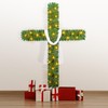 6ft Cross Christmas Tree with 100 Lights and a White