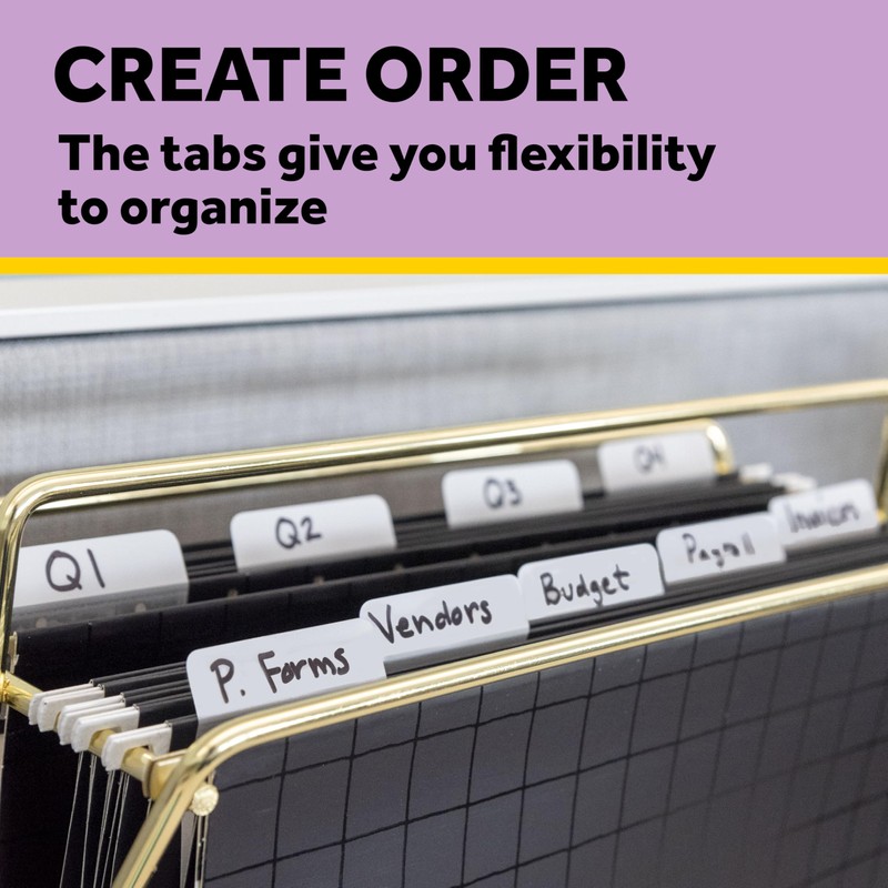 Post-it Tabs, .625 in Solid, Aqua, Lime, Yellow, Red, 10/Color,