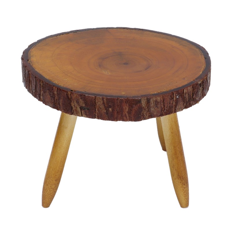 Dollhouse Wood Round Dining Table Chair Mini Miniature Dollhouse Furniture