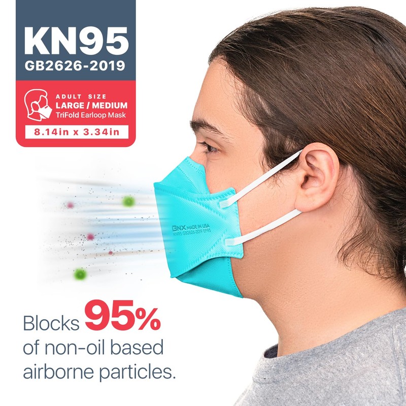 BNX 20-Pack KN95 Face Masks, Disposable Particulate KN95 Mask Made