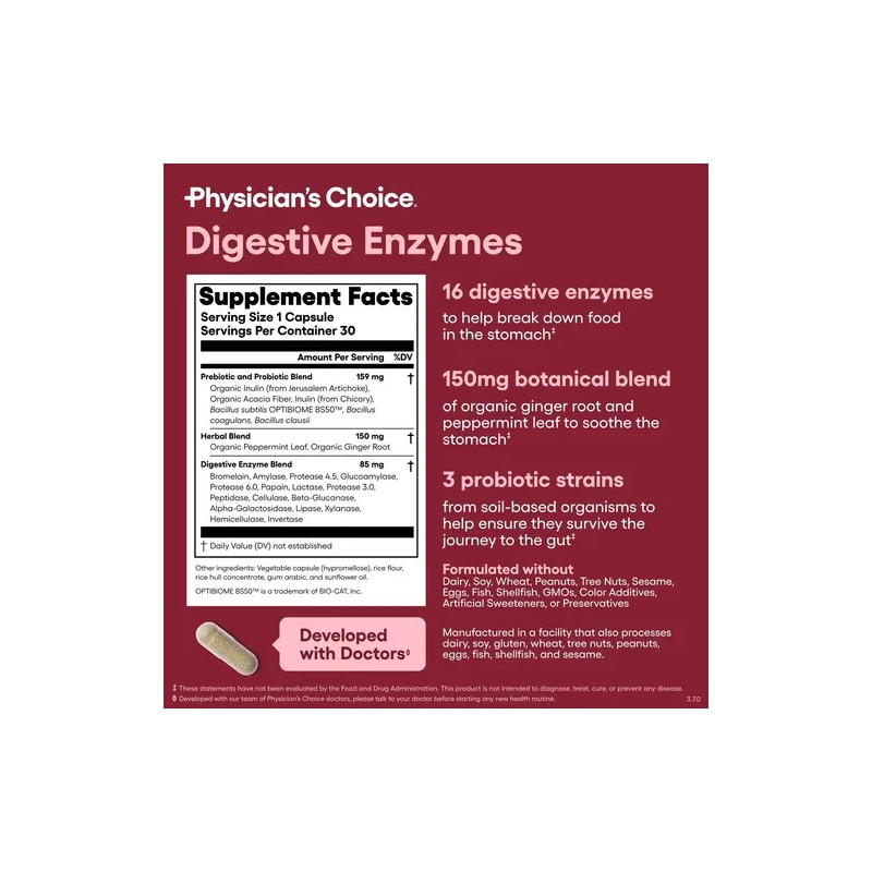 Physician's Choice Enzimas Digestivas 30 Ct