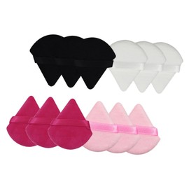 Baluue 12pcs Triangle Makeup Sponges for Face Powder Beauty Dual-use Elasticity Natural Makeup Application Suitable for Foundation Concealer Blush
