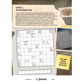 Dumont Stefan Heine: The Paranormal Escape Calendar 2025 Tear-Off Calendar, 14.8 x 21 cm, Puzzle Calendar with Many Tasks and Mysterious Stories, Best Thinking Sport, for Standing Up and Hanging