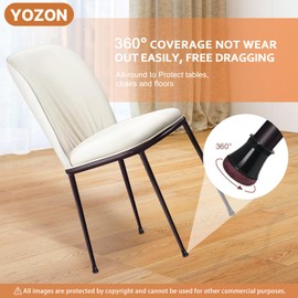 YOZON Small Chair Leg Floor Protectors for Hardwood Floors 32 Pack Felt Furniture Pads Silicone Caps Anti-Scratch Reduce Noise Black Round Small Fit 1/2" to 3/4" (14-19mm)