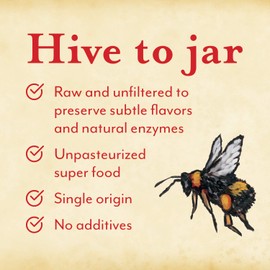 Oregon Growers Raw & Unfiltered Blackberry Honey - Organic Honey, Raw Honey, Organic Raw Honey, Raw Unfiltered Honey, Organic Blackberry Honey, All Natural Ingredients - 18 Oz (Pack of 2)