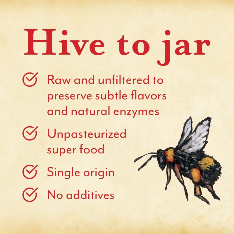 Oregon Growers Raw & Unfiltered Blackberry Honey - Organic Honey,