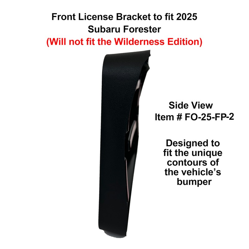 Front & Rear License Brackets Compatible with 2025 Subaru Forester