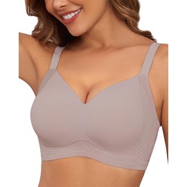 As Fairy Push Up Bras for Women No Underwire Comfortable Seamless Bralettes with Soft Support Full Coverage Everyday Bra (Light Coffee,S)