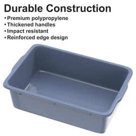 DUNCHATY 8.6 Gallon Plastic Bin Bus Tubs - Commercial Plastic Bus Box Utility Box - Wash Basin Tote Box for Restaurant Kitchen Organization and Storage（2 pack）