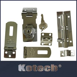 Hook & Latch Door Security Lock Set of 3 Large Hooks 2ea