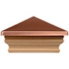 Cambridge Copper Cedar Slip Over Post Cap for 3-1/2 in.