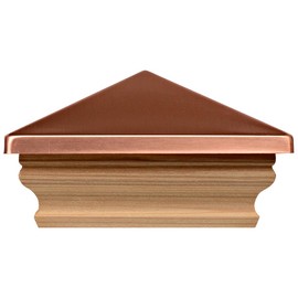 Cambridge Copper Cedar Slip Over Post Cap for 3-1/2 in. Post Size