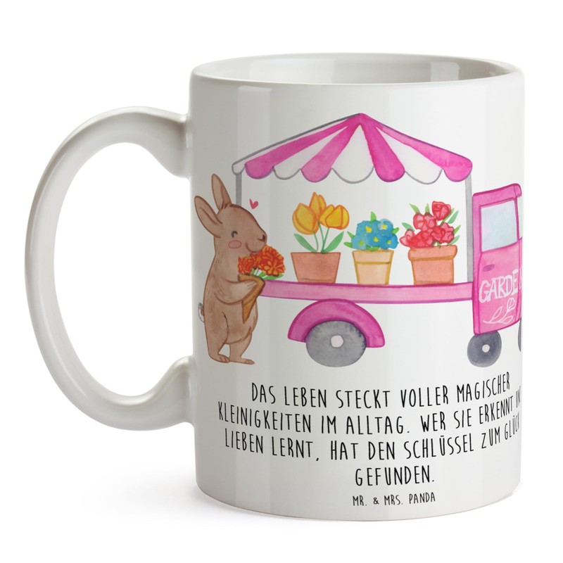 Mr. & Mrs. Panda Tasse Osterhase Blumenwagen - Ostergeschenke, Osterdeko,