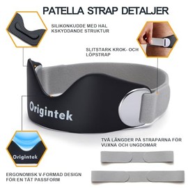 Patellar Tendon Support Strap, Adjustable Non-Slip Patella Band Knee Brace Stabilizer for Jumpers Knee, Tendonitis, Running, Basketball, Volleyball, S
