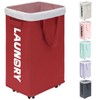 Goodpick Laundry Basket with Wheels,75L Large Roolling Laundry Basket with