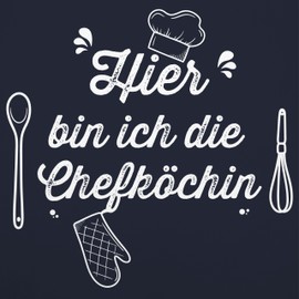 Shirtracer - Children's Apron Children Boys Girls - Cooking Apron - Children - Hier bin ich die Chefköchin, 2 Navy Blue