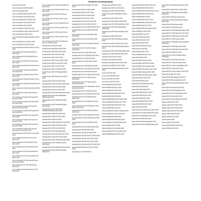 Tusk UTV Mirror Kit For KAWASAKI MULE 610 4x4 XC