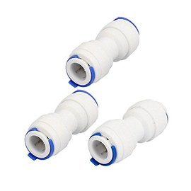 sourcingmap 3/8-inch Tube to 3/8-inch Tube Push Fit Straight Quick Connect 3pcs for RO Water System