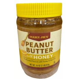 Trader Joe’s Peanut Butter with Honey 16oz 454g (1 Jars)