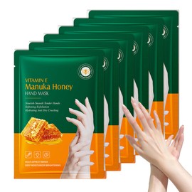 LZYLLS 6 Pairs Hand Masks Moisturizing Gloves, Hydrating Hand Mask Moisturizer Gloves Care for Dry Cracked Hands, Smooth Long Lasting Soft Firming Hand Mask Gift Set for Men Women（I