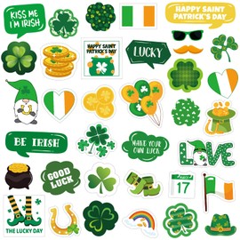 800+ St. Patrick’s Day Stickers Party Favors – Shamrock Leprechaun Lucky Irish Clover Party Supplies Decorations