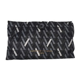 Adrienne Vittadini Travel Hanging Cosmetic Pouch Case, Black/Grey