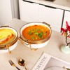LIUYWYHCF Ceramic Casserole Dish with rack and Glass Lid, 2.2